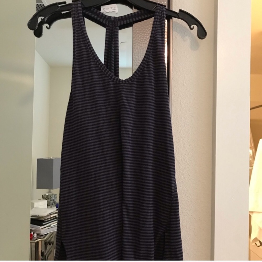 Lululemon Purple and Black Striped Tank Top